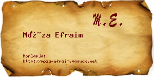 Móza Efraim névjegykártya